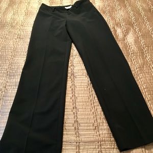 Harold’s black polyester blend slacks